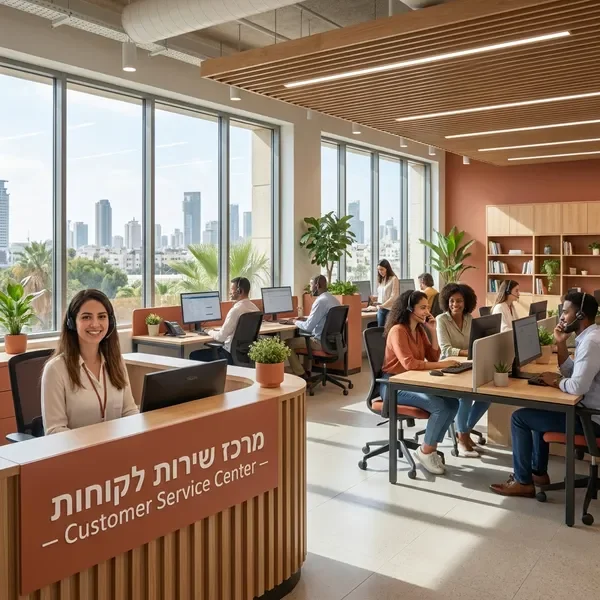 צוות שירות לקוחות מקצועי בסביבה מודרנית ומזמינה