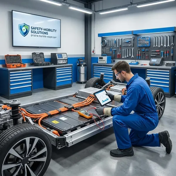 טכנאי מתמחה בתחזוקת מערכות רכב חשמלי